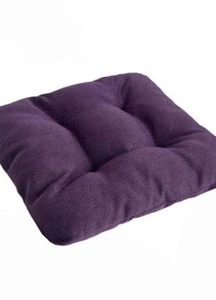 Подушка на стул, кресло, табурет 40х40х8 фиолетовая3 фото