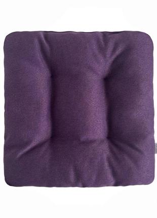 Подушка на стул, кресло, табурет 40х40х8 фиолетовая1 фото