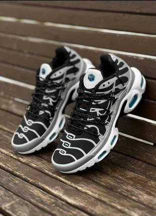 Nike air max tn plus lace toggle black grey - топ качество