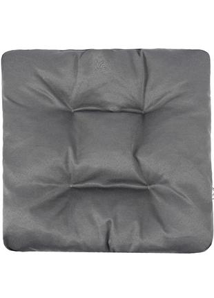 Подушка для стільця крісла табурета сіра 35х35х8