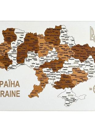 Пазл мапа україни 24х34 з дерева1 фото