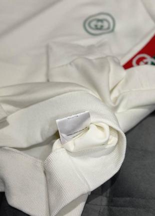 Спортивный прогулочный повседневный белый костюм гуччи gucci3 фото