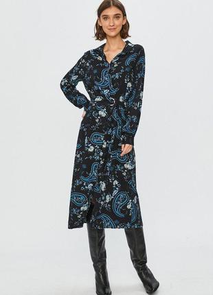 H&m плаття віскоза турецький огірок максі довге сукня міді платье длинное7 фото