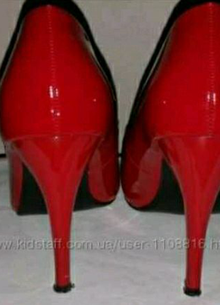 Класичні туфлі класичні червоні розмір 3714 фото
