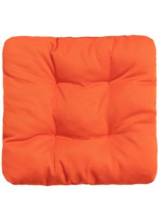 Подушка для стула, кресла, табуретки, садового кресла 40х40х8  оранжевая мандариновый