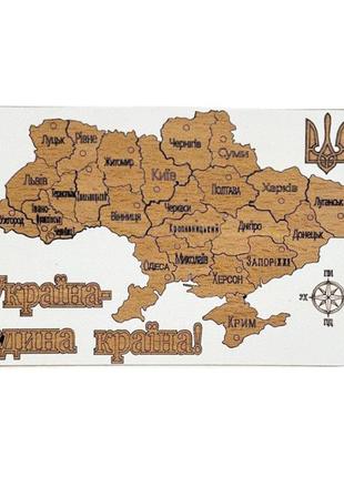 Детский экопазл карта украины  10х15