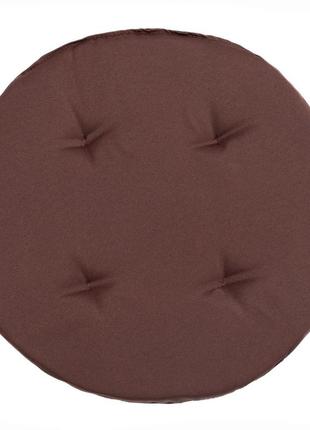 Подушка для стула, кресла, табуретки ø 50х2 коричневая1 фото
