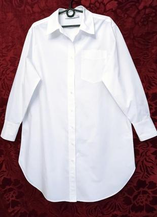 Garin wester  поплиновое платье рубашка белоснежное платье свободного кроя