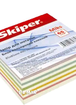 Бумага для заметок skiper 85*85 400 л. микс (2312)