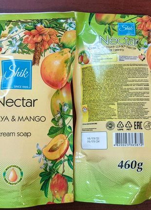 Дві упаковки рідкого мила shik nectar papaya & mango одним лотом