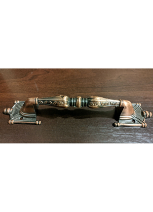 Декоративна металічна ручка бронзового кольору під старину.10 фото