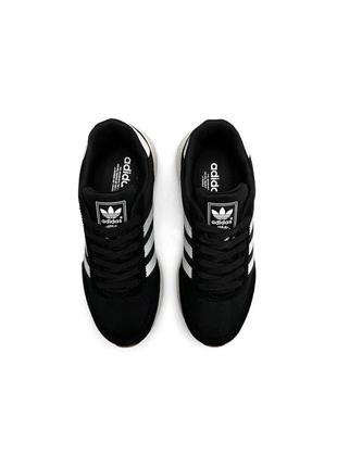 Женские кроссовки adidas originals iniki w black white5 фото