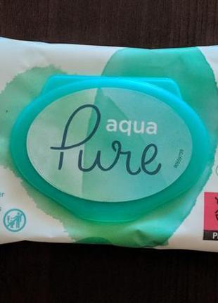 Дитячі гіпоалергенні вологі серветки pampers aqua pure, 48 шт.2 фото