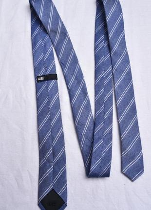 Тонкий  шелково-хлопковый галстук we3 фото