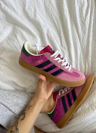 Женские кроссовки adidas x gucci gazelle