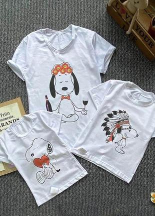 Фп005544	футболки фэмили лук family look для всей семьи "собаки" push it