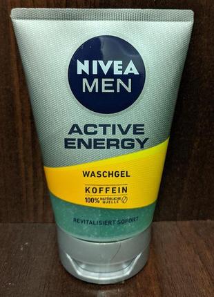 2 шт nivea men active energy чоловічий засіб для вмивання обличчя