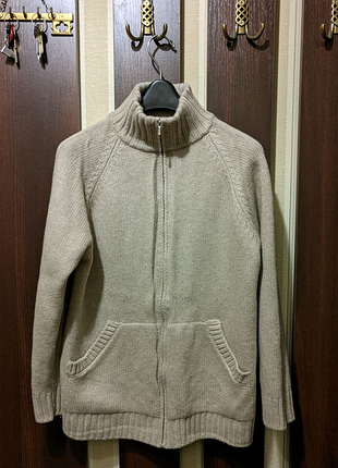 Стильная светло-серая кофта benetton, made in italy (оригинал) s
