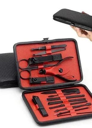 Маникюрный набор для ухода за ногтями, бровями и лицом на 12 предметов7 фото