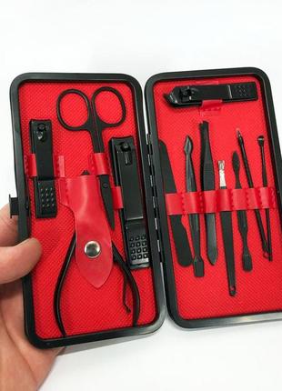 Маникюрный набор для ухода за ногтями, бровями и лицом на 12 предметов2 фото