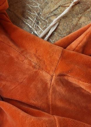 Костюм оранжевый прогулочный мягкий махра велюр вельвет плюш спортивный женский свитшот джоггеры кофта штаны брюки спорт10 фото