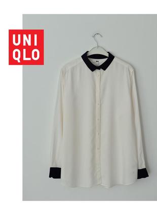 Классная белая рубашка бренда uniqlo. женская рубашка на весну-лето5 фото