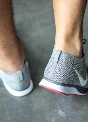 Nike flyknit racer "gray"1 фото