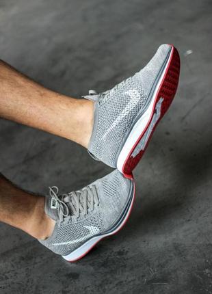 Nike flyknit racer "gray"6 фото