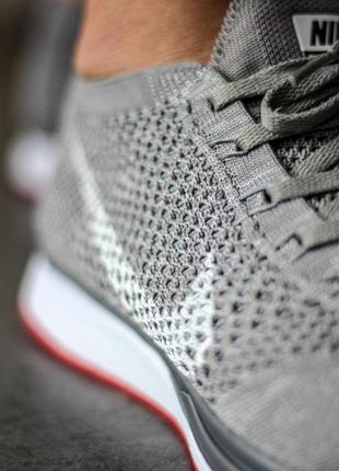 Nike flyknit racer "gray"8 фото