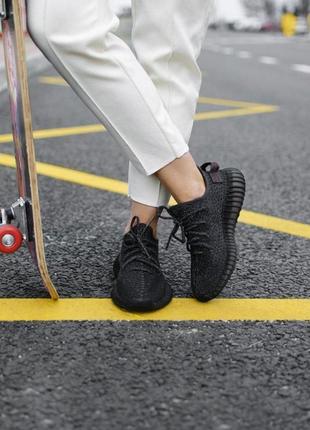 Adidas yeezy boost 350 "balck" (повний рефлектив)5 фото