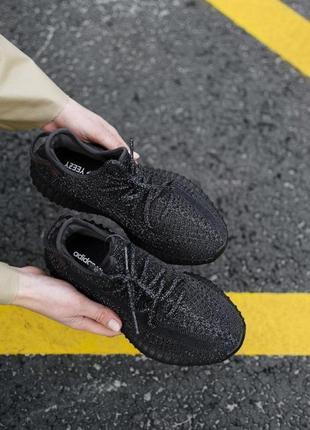 Adidas yeezy boost 350 "balck" (повний рефлектив)6 фото