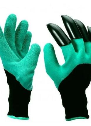 Садовые перчатки с когтями garden genie gloves2 фото