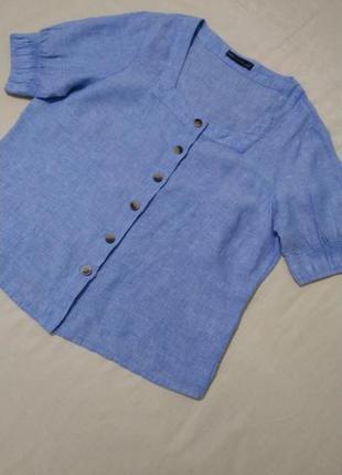 Модная стильная  блуза блузка льняная marks& spencer  лляна лен льон  m &  s3 фото