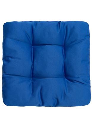 Подушка для стула, кресла, табуретки 35х35х8 синяя
