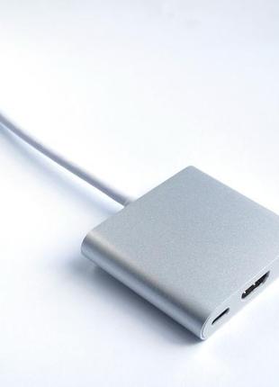 Адаптер usb type-c 3 в 1 на hdmi 4k dex, usb 3.0 otg та usb-c