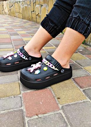 Жіночі крокси з яскрасиви джибітсами р.36-41