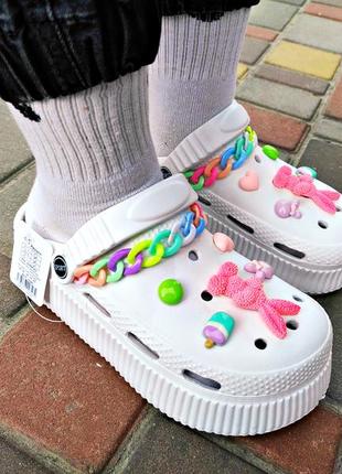 Жіночі крокси з яскрасиви джибітсами р.36-41