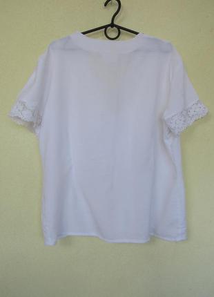 Великолепная вискозная блуза с кружевными вставками от charlotte halton2 фото