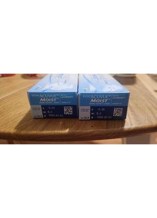 Продаю лінзи acuvue moist одноденні, неповні коробки