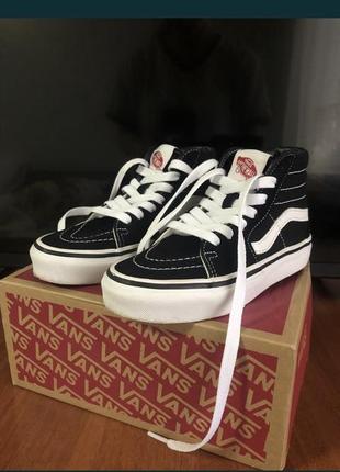 Детские vans сникерсы sk8-hi vn000d5f6bt черные