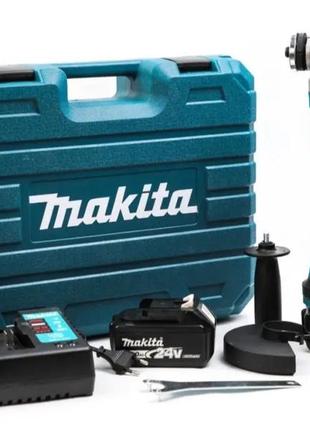 Акумуляторна болгарка makita dga 404 (24v 5a) безщіткова.  кшм макіта, кутова шліфмашина, турбінка