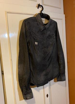 Джинсовая женская рубашка khujo м размер3 фото