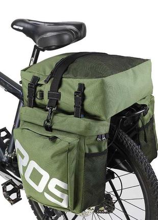 Велосипедная сумка на багажник велобаул roswheel 37 литров