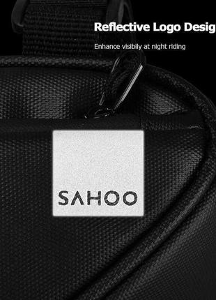 Велосумка sahoo водонепроникна, велосипедна сумка на раму4 фото