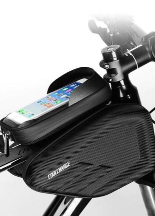 Велосумка на раму для телефону coolchange, нарамная велосипедн...