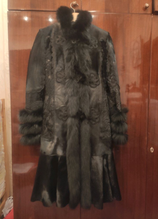 Пальто зі шкіри поні2 фото