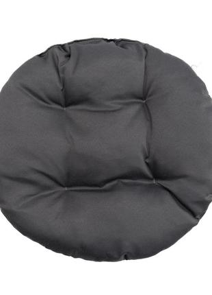 Подушка круглая  для стульев, кресел и табуреток 35х8 темно - серая1 фото