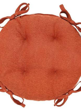 Подушка для кресла стула  табуретки 45х8 оранжевая на завязках