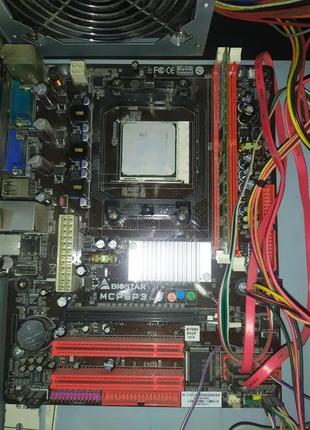 Материнская плата biostar mcp6p3 (socket am3 )ddr3 +athlon x2