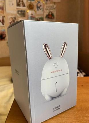 Зволожувач повітря з led-підсвіткою humidfier rabbit 2в1 аром...